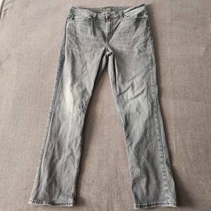 Lee Jeans Womens Size 12 Straight Leg Mid-Rise Regular Fit Grey